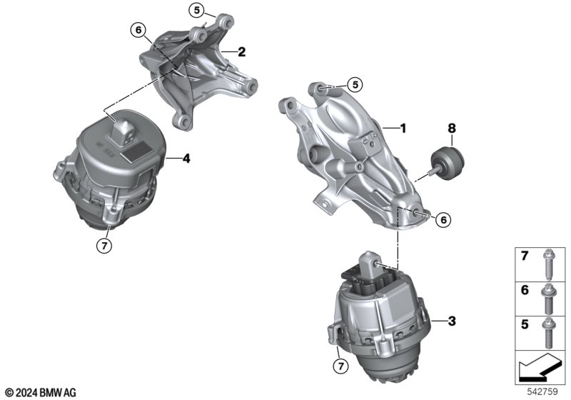 Zawieszenie silnika  (22_0575) dla BMW X3 G45 X3 20d xDrive SAV ECE