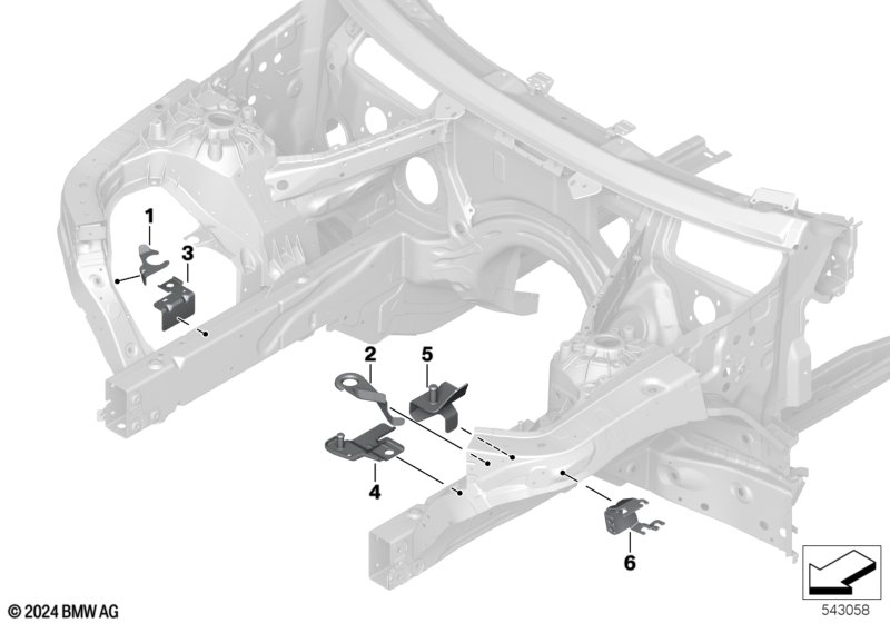 Konstrukcja przednia, uchwyt  (41_4621) dla BMW X3 G45 X3 20d xDrive SAV ECE