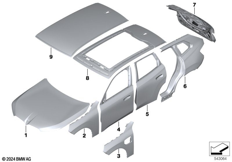 Zewn. pokrycie  (41_4622) dla BMW X3 G45 X3 20d xDrive SAV ECE