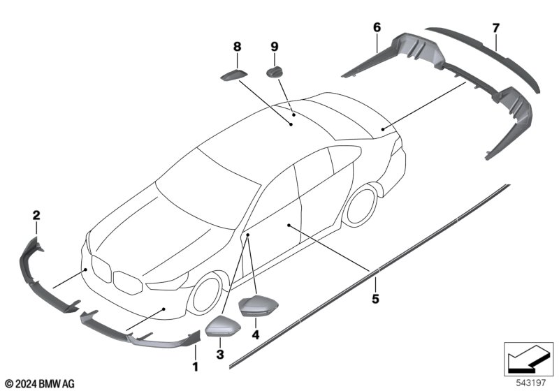 Akcesoria M Performance  (03_6156) dla BMW 5' G68 530LiX Lim ECE