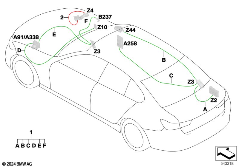 Przewód zasilania głównej wiązki kabl.  (61_9045) dla BMW i4 G26 Gran Coupé LCI i4 eDrive40 Gra ECE