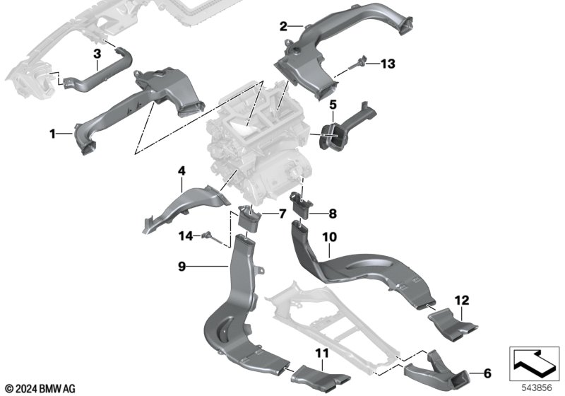 Kanał powietrza  (64_3114) dla BMW 3' G80 M3 LCI M3 Comp. M xDrive Lim ECE