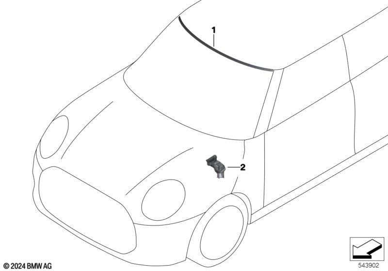 Przeszklenie elem. dod.  (51_D312) dla MINI F65 Cooper C 5-drzwiowy ECE