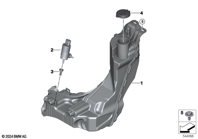 Zbiornik spryskiwaczy szyby czołowej  (61_9117) dla BMW 1' F70 118 5-d ECE