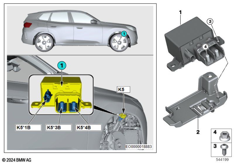 Przekaźnik wentylatora elektr. 1000W K5  (61_9122) dla BMW X3 G45 X3 20d xDrive SAV ECE