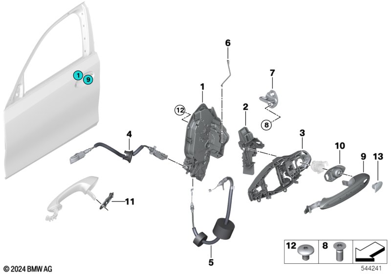 System zamykania drzwi z przodu  (51_D336) dla BMW 1' F70 118d 5-d ECE