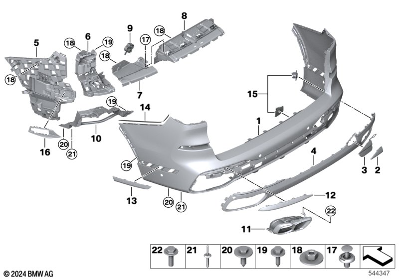 M Obudowa tylna  (51_B435) dla BMW X7 G07 LCI X7 40dX SAV ECE