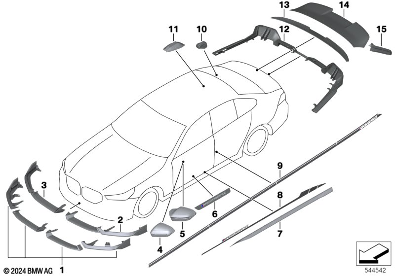 Akcesoria M Performance  (03_6068) dla BMW 5' G60 530i Lim ECE