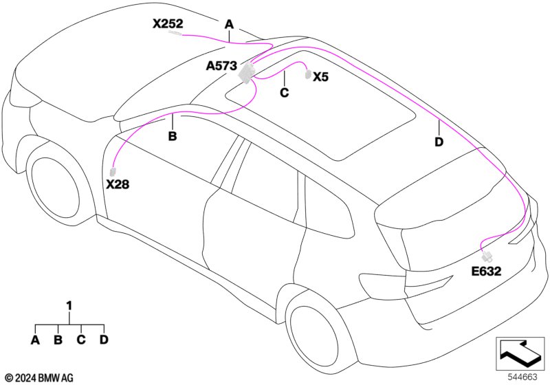 Kabel naprawczy asystenta parkowania  (61_9169) dla BMW X1 U12 X1 25Li SAV ECE