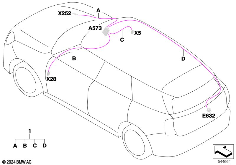 Kabel naprawczy asystenta parkowania  (61_9170) dla MINI F65 Cooper C 5-drzwiowy ECE