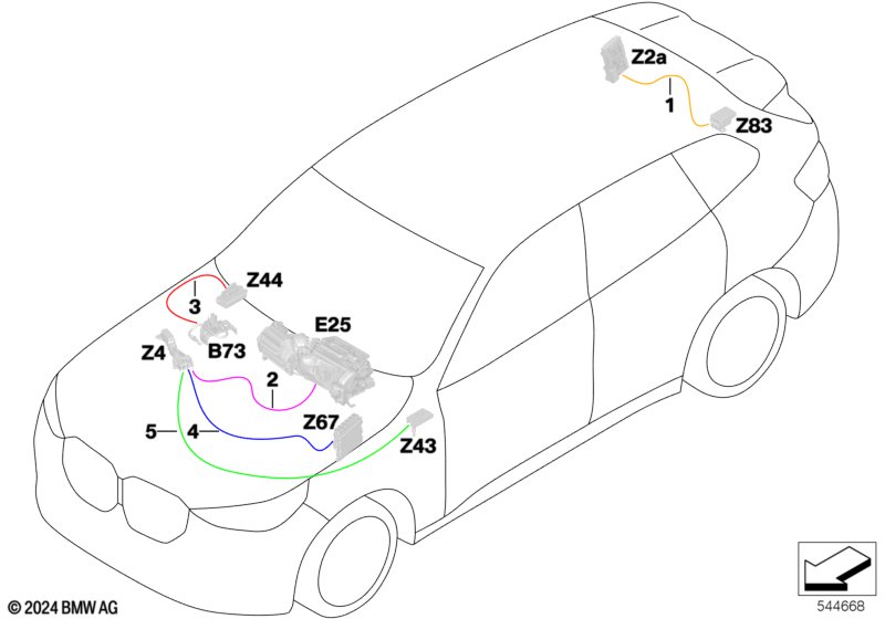 Przewód zasilania głównej wiązki kabl.  (61_9171) dla BMW X3 G45 X3 20d xDrive SAV ECE