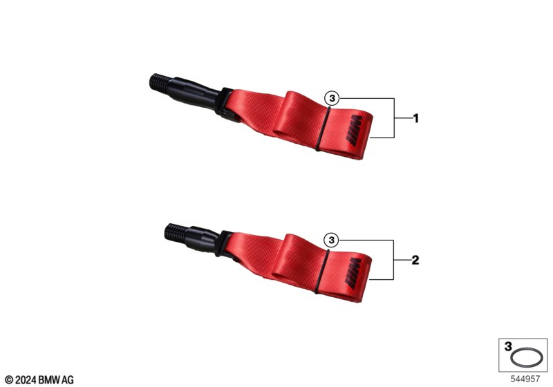 Pas holowniczy M Performance  (03_6154) dla BMW 2' G87 M2 M2 Cou ECE