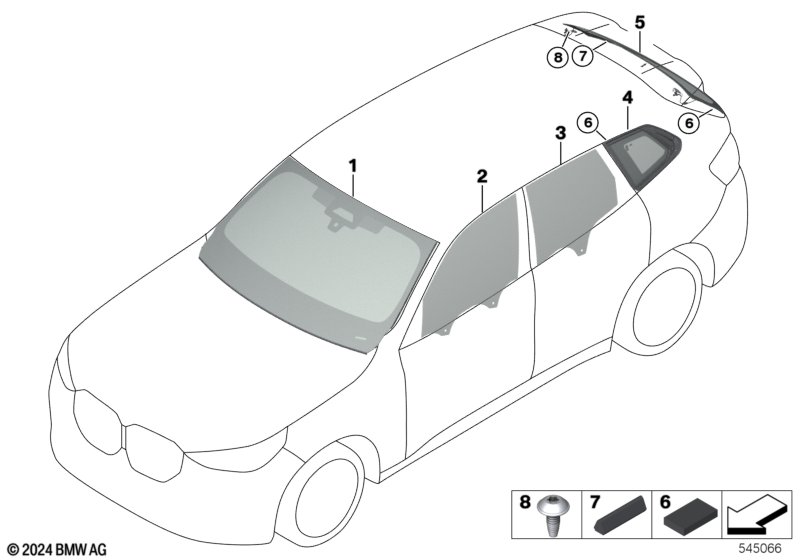 Oszklenie  (51_D424) dla BMW X3 G45 X3 20d xDrive SAV ECE