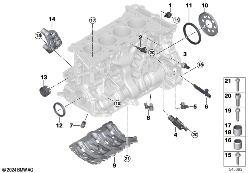 Skrzynia korbowa cylind./Elementy dod.  (11_9794) dla MINI F66 Cooper C 3-drzwiowy ECE