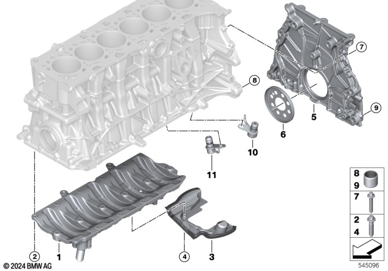 Skrzynia korbowa cylind./Elementy dod.  (11_7987) dla BMW 3' G80 M3 LCI M3 Comp. M xDrive Lim ECE