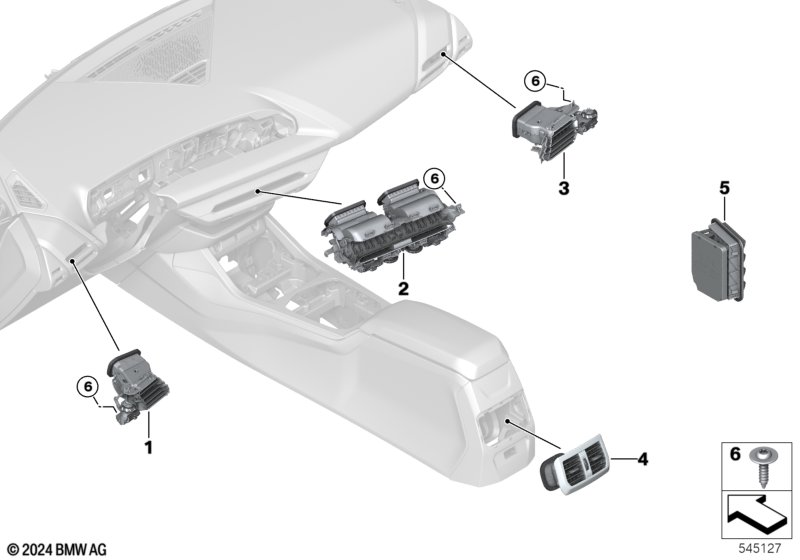 Wylot powietrza  (64_3160) dla BMW 1' F70 120d 5-d ECE