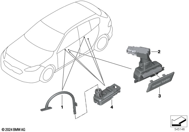 Moduł LED/światłowód drzwi  (63_2861) dla BMW 1' F70 118 5-d ECE