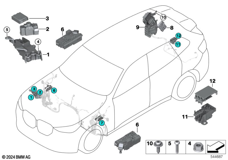 Rozdzielacz prądu/rozdzielacz B+  (61_9173) dla BMW X3 G45 X3 20d xDrive SAV ECE