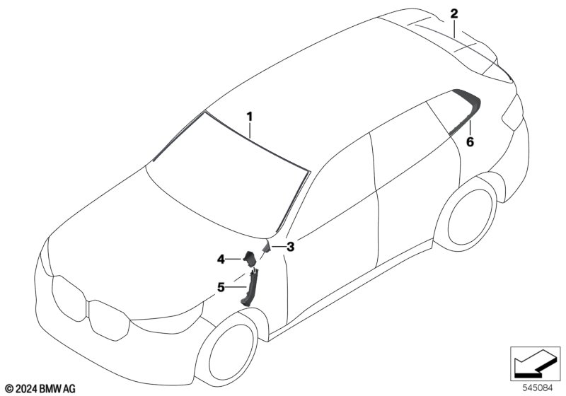 Przeszklenie elem. dod.  (51_D431) dla BMW X3 G45 X3 20d xDrive SAV ECE