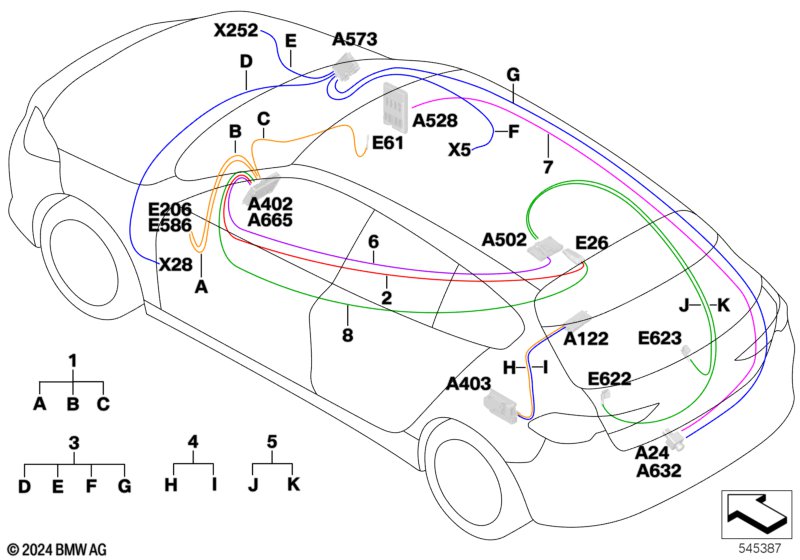 Kabel naprawczy gł.wiązki kablowej ekr.  (61_9142) dla BMW 1' F70 118 5-d ECE