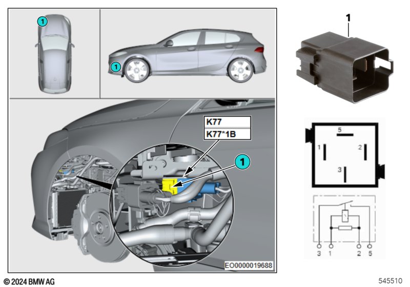 Przekaźnik dwusprzęgł.skrzyni biegów K77  (61_9246) dla BMW 1' F70 118 5-d ECE