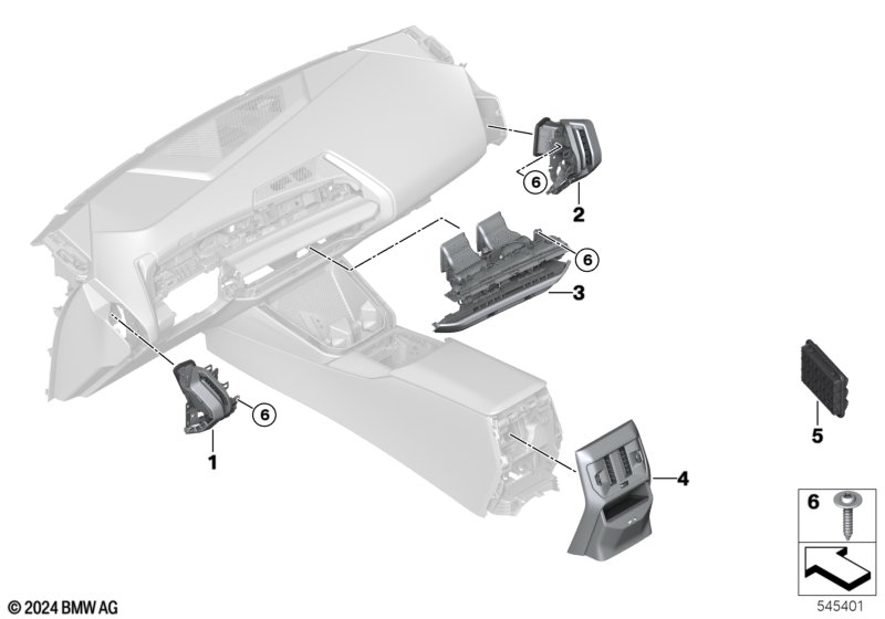 Wylot powietrza  (64_3165) dla BMW X3 G45 X3 20d xDrive SAV ECE