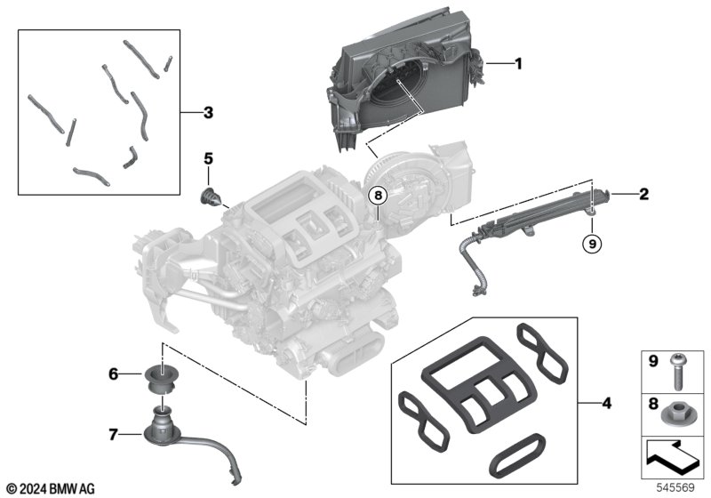 Części obudowy ogrzewania/klimatyzacji  (64_3175) dla BMW X3 G45 X3 20d xDrive SAV ECE