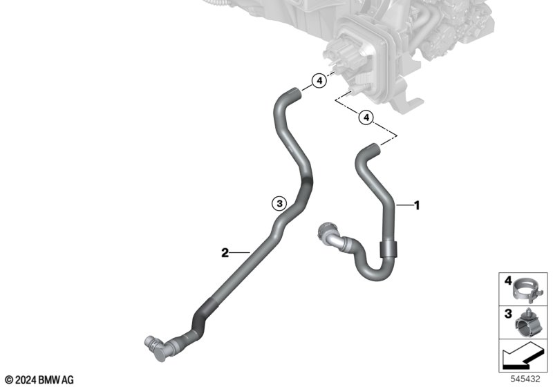 Węże płynu chłodz.  (64_3168) dla BMW X3 G45 X3 M50 xDrive SAV ECE