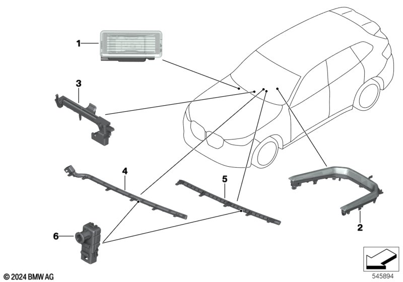 Światłowód wnętrza pojazdu  (63_2879) dla BMW X3 G45 X3 20d xDrive SAV ECE