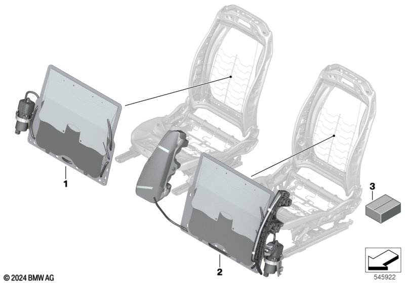 Fotel przedni z funkcjami komfortu  (52_5579) dla BMW X3 G45 X3 20d xDrive SAV ECE