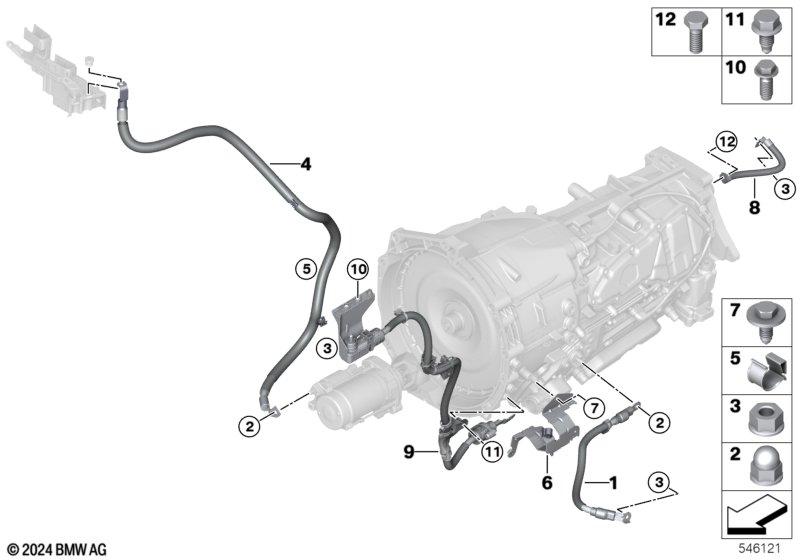 Przewód akumulatora  (12_3043) dla BMW 5' G60 520i Lim ECE