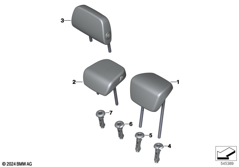 Fotel tylny, zagłówki  (52_5531) dla BMW 1' F70 118 5-d ECE