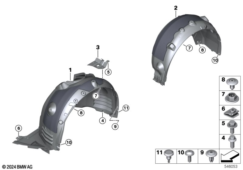 Obudowa wnęki koła  (51_C562) dla MINI Cooper J01 Cooper E 3-drzwiowy ECE