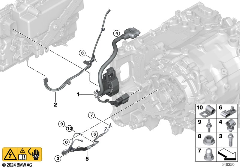 Wiązki przewodów  (12_3180) dla BMW 5' G60 i5 M60 xDrive Lim ECE