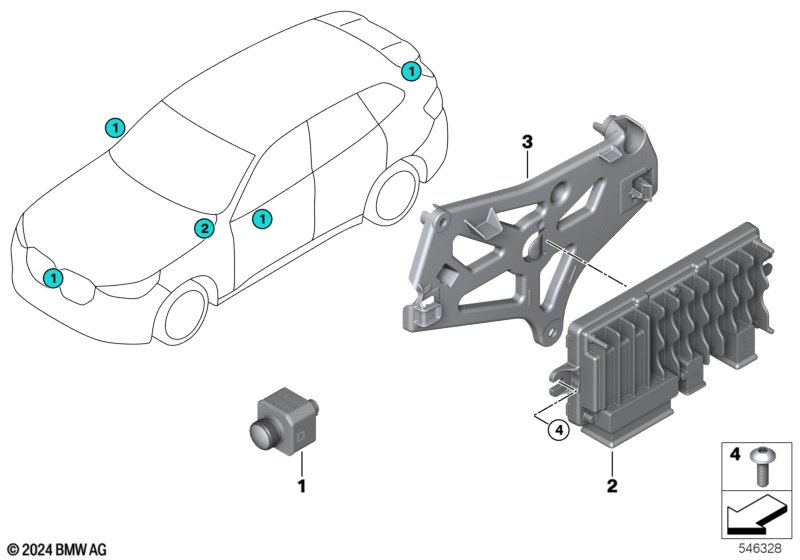 Kamera Ultrasonic Automated Parking  (66_0866) dla BMW X3 G45 X3 20d xDrive SAV ECE