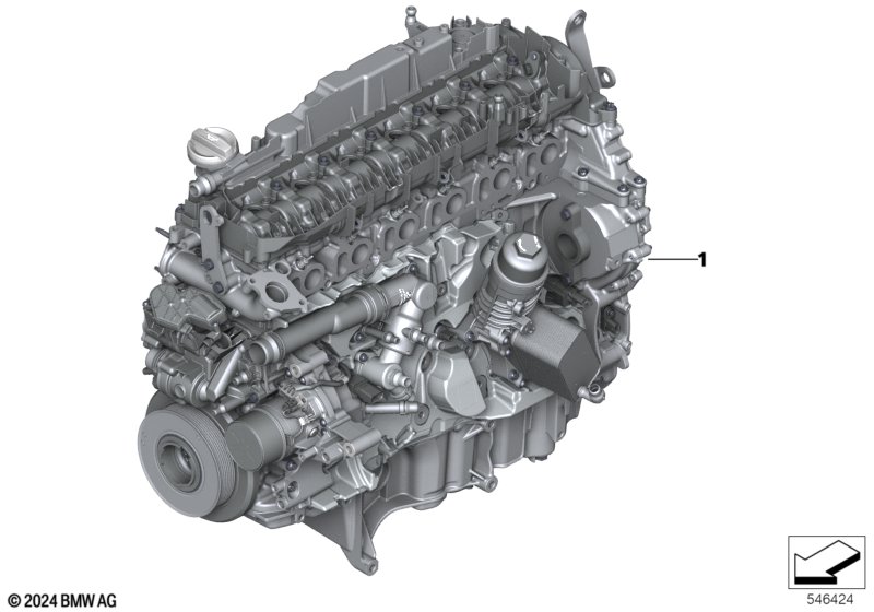 Zespół napędowy silnika  (11_8607) dla BMW 4' G23 Convertible LCI M440dX Cab ECE