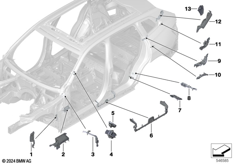 Przegrody profili zamkniętych  (41_4623) dla BMW X3 G45 X3 20d xDrive SAV ECE