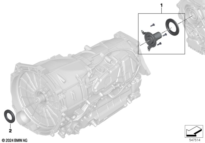 Wałek wyjściowy GA8P80/100XPH  (24_2318) dla BMW XM G09 XM Label SAC ECE